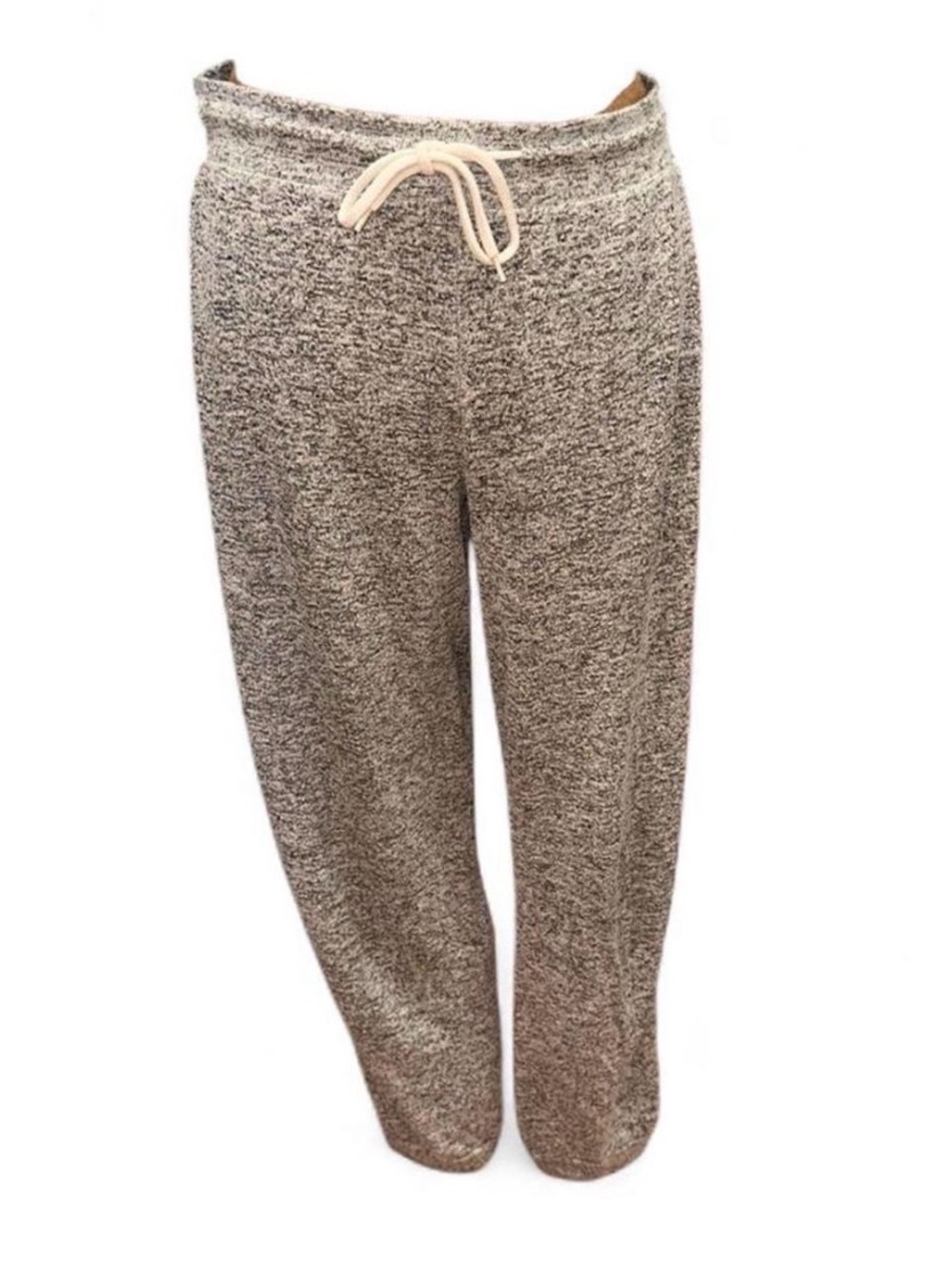 Cozy Marled Knit Lounge Pants - Neutral Taupe Ambiance Medium Women’s Drawstring